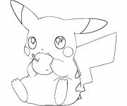 Coloriage et dessins gratuit Pikachu 27 à imprimer