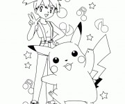 Coloriage et dessins gratuit Pikachu 39 à imprimer