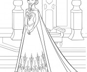 Coloriage et dessins gratuit Elsa Reine des Neiges à télécharger à imprimer