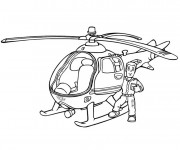 Coloriage et dessins gratuit Hélicoptère Sam à imprimer