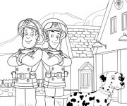 Coloriage et dessins gratuit Sam le Pompier 7 à imprimer