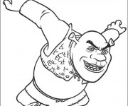 Coloriage Shrek en colère