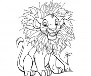 Coloriage et dessins gratuit Simba bébé en ligne à imprimer