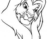 Coloriage Simba le roi lion