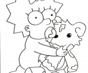 Coloriage et dessins gratuit Simpson bébé joue à imprimer