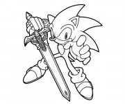 Coloriage et dessins gratuit Sonic en ligne gratuit à imprimer