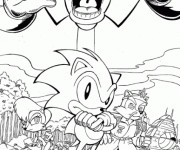 Coloriage Sonic et Dr Eggman