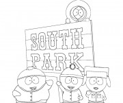 Coloriage Les enfants de South Park dessin