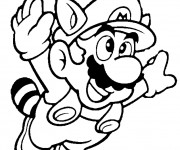Coloriage et dessins gratuit Dessin Mario Bros en volant à imprimer