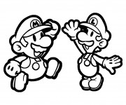 Coloriage et dessins gratuit Mario bros pour enfant à imprimer