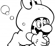Coloriage et dessins gratuit Mario déguisement à imprimer