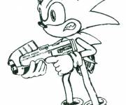 Coloriage et dessins gratuit Sonic boom prêt au combat à imprimer