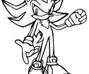 Coloriage Sonic Shadow simple