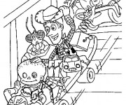 Coloriage Personnages de Toy Story jouent disney cartoon
