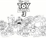 Coloriage Tous les personnages de Toy Story 3