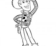 Coloriage Woody en saluant cartoon
