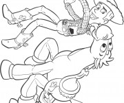 Coloriage Woody et Pile-Poil dessin animé