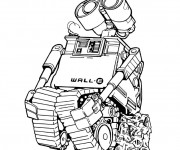 Coloriage Dessin Wall-E robot