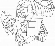 Coloriage Wall-E robot dessin