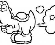 Coloriage et dessins gratuit Yoshi humoristique à imprimer