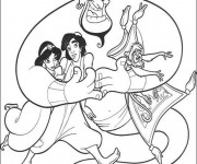 Coloriage Aladdin et ses amis
