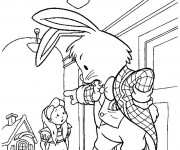 Coloriage Le Lapin Blanc gronde Alice