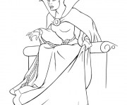 Coloriage et dessins gratuit Blanche Neige: La méchante reine à imprimer