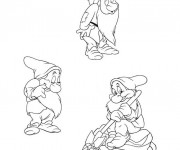 Coloriage Le nain Timide blanche neige