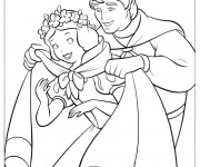 Coloriage Prince couvre blanche neige