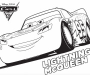 Coloriage Cars 3 avec Lightning McQueen