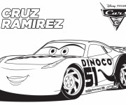 Coloriage Cars 53 avec Cruz Ramirez