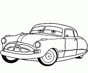 Coloriage et dessins gratuit Cars Disney Doc Hudson Hornet à imprimer