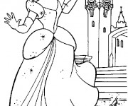 Coloriage Cendrillon fait tomber ses chaussures