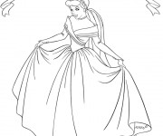 Coloriage et dessins gratuit La reine Cendrillon à imprimer