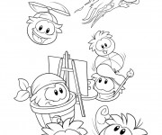 Coloriage et dessins gratuit Club Penguin à décorer à imprimer