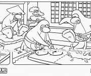 Coloriage et dessins gratuit Club Penguin drôle à imprimer