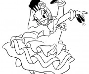 Coloriage Daisy danse le flamenco