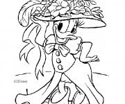 Coloriage Daisy porte un joli chapeau