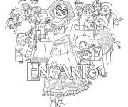 Coloriage Encanto la fantastique famille Madrigal