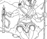 Coloriage et dessins gratuit Hercule se prépare pour un combat à imprimer