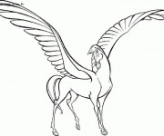 Coloriage et dessins gratuit Le cheval Pégace d'Hercule à imprimer