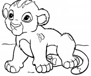 Coloriage et dessins gratuit Bébé Simba à imprimer