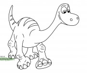 Coloriage et dessins gratuit Le bon dinosaure Disney à imprimer