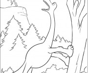 Coloriage et dessins gratuit Le bon dinosaure humoristique à imprimer
