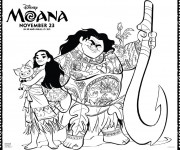 Coloriage et dessins gratuit Moana Disney le film à imprimer