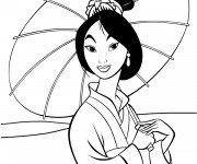 Coloriage et dessins gratuit Fa Mulan à imprimer