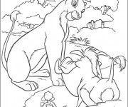 Coloriage et dessins gratuit Nala et Pumbaa à imprimer