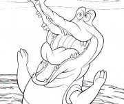 Coloriage et dessins gratuit Le crocodile de Peter Pan à imprimer