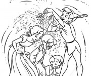 Coloriage Peter Pan et les enfants