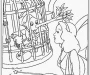 Coloriage et dessins gratuit Pinocchio et la fée Bleue à imprimer